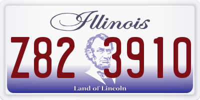 IL license plate Z823910