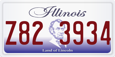 IL license plate Z823934