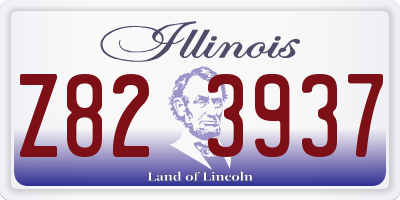 IL license plate Z823937