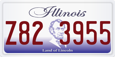 IL license plate Z823955