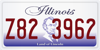 IL license plate Z823962