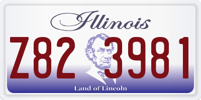 IL license plate Z823981
