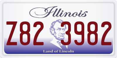 IL license plate Z823982