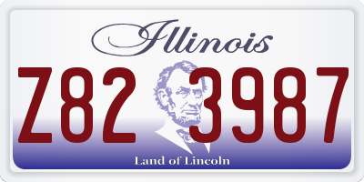 IL license plate Z823987