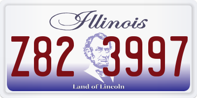 IL license plate Z823997