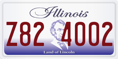 IL license plate Z824002