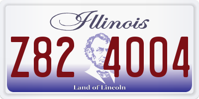 IL license plate Z824004