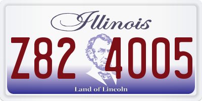 IL license plate Z824005