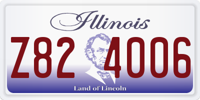 IL license plate Z824006