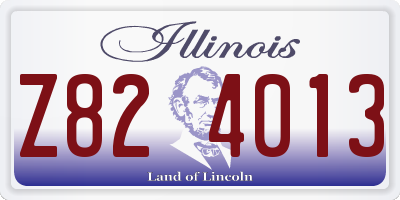 IL license plate Z824013