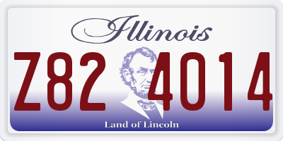 IL license plate Z824014