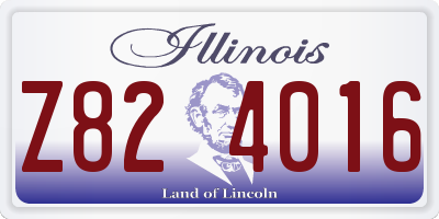 IL license plate Z824016