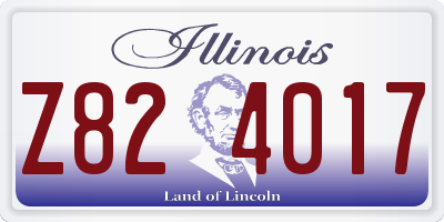 IL license plate Z824017
