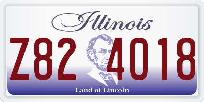 IL license plate Z824018