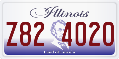 IL license plate Z824020