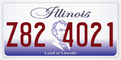 IL license plate Z824021