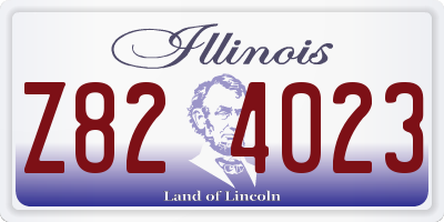 IL license plate Z824023