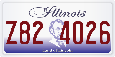 IL license plate Z824026