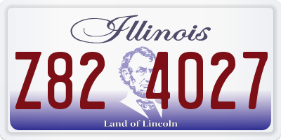 IL license plate Z824027