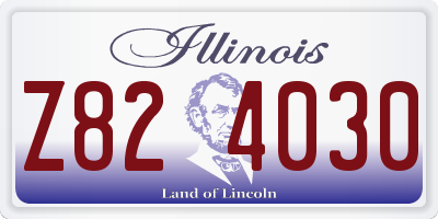 IL license plate Z824030