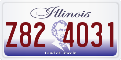 IL license plate Z824031