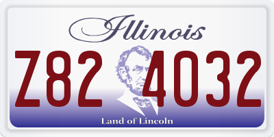 IL license plate Z824032