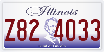 IL license plate Z824033