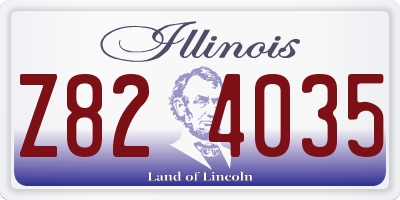 IL license plate Z824035