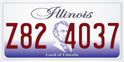 IL license plate Z824037