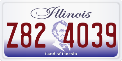 IL license plate Z824039