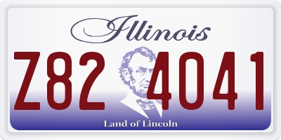 IL license plate Z824041