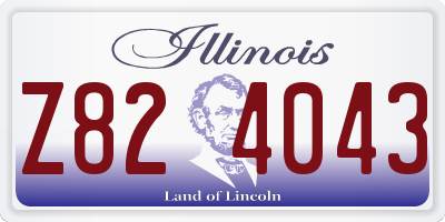 IL license plate Z824043