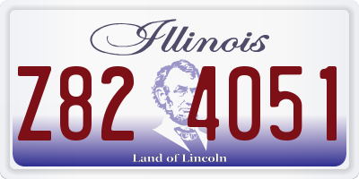 IL license plate Z824051