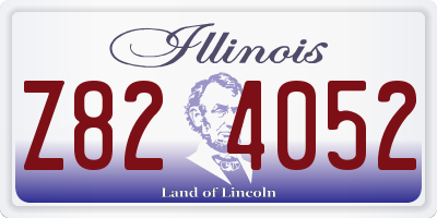 IL license plate Z824052