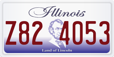 IL license plate Z824053