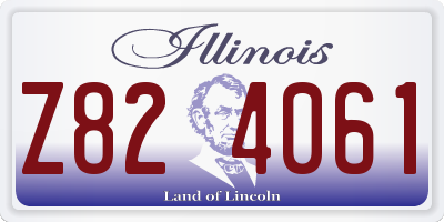 IL license plate Z824061
