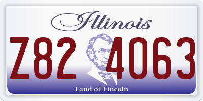 IL license plate Z824063