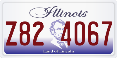 IL license plate Z824067
