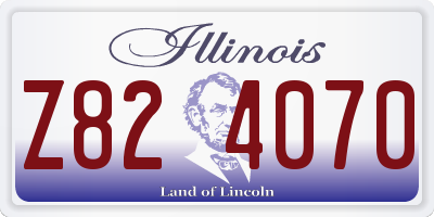 IL license plate Z824070