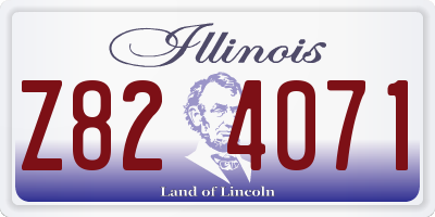 IL license plate Z824071