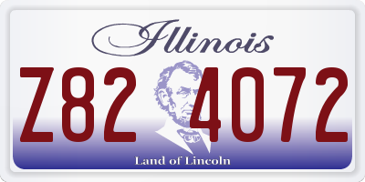 IL license plate Z824072