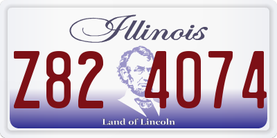 IL license plate Z824074