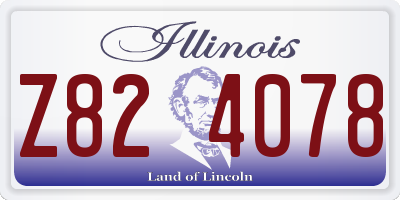 IL license plate Z824078