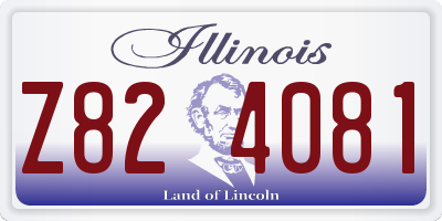IL license plate Z824081