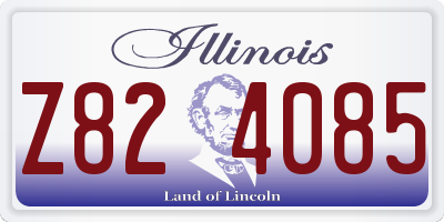 IL license plate Z824085