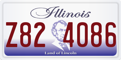 IL license plate Z824086