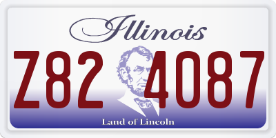 IL license plate Z824087