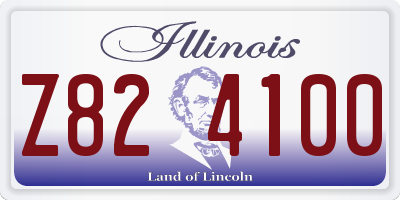 IL license plate Z824100