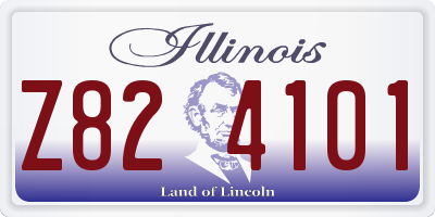 IL license plate Z824101