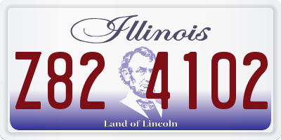 IL license plate Z824102